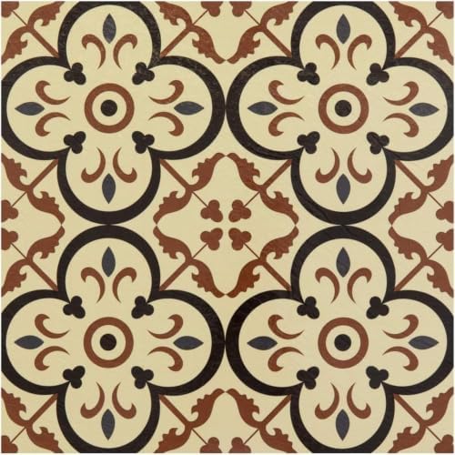 Retro Self Adhesive 12-Inch Vinyl Floor Tiles, 12 x 12 in, 20-Pack, Burch