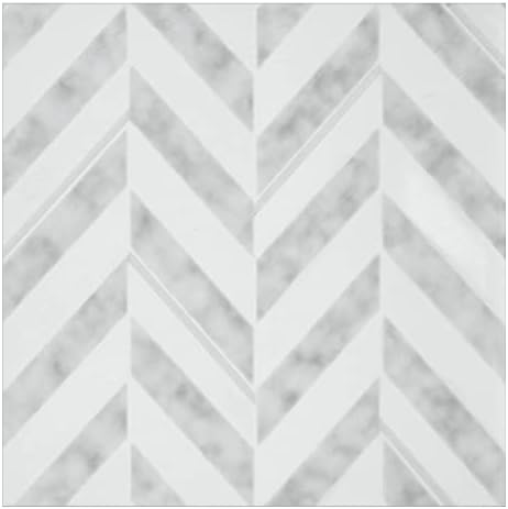 Retro Self Adhesive 12-Inch Vinyl Floor Tiles, 12 x 12 in, 20-Pack, Chevron