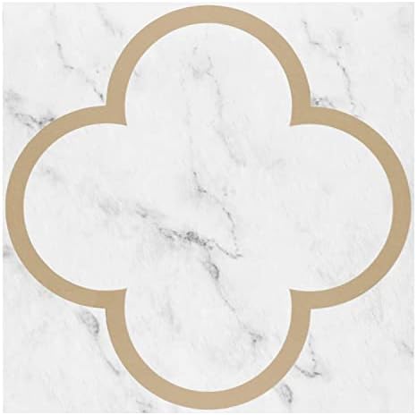 Retro Self Adhesive 12-Inch Vinyl Floor Tiles, 12 x 12 in, 20-Pack, Van Clover