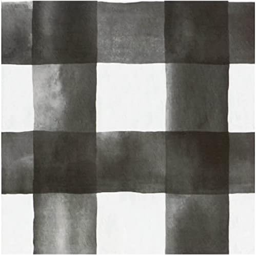 Retro Self Adhesive 12-Inch Vinyl Floor Tiles, 12 x 12 in, 20-Pack, Watercolor Check