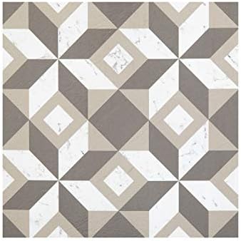 Retro Self Adhesive 12-Inch Vinyl Floor Tiles, 12 x 12 in, 20-Pack, Prism Marble