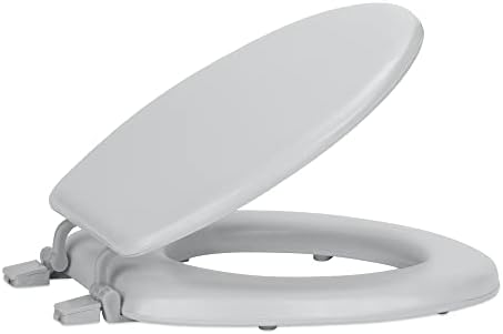 Soft Standard Vinyl Toilet Seat, Silver