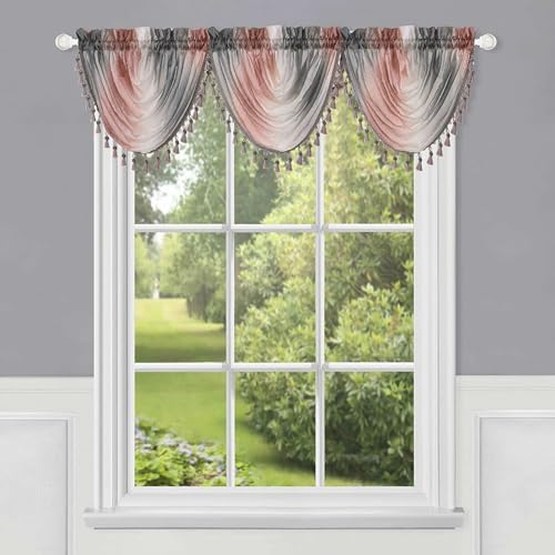 Soft Waterfall Valance Curtains, Blush