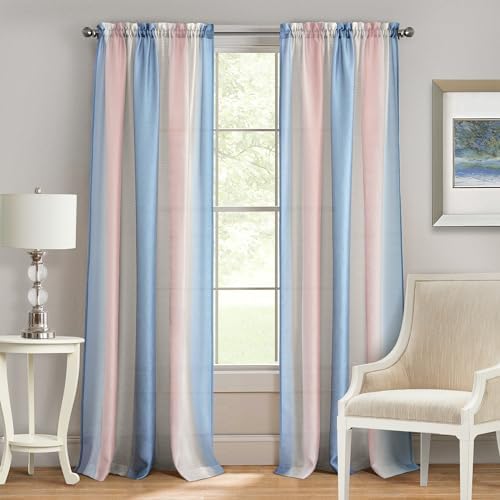 Spectrum Rod Pocket Panel Curtain, Rose Quartz