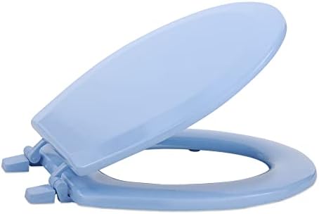 Standard Wood Toilet Seat, Light Blue