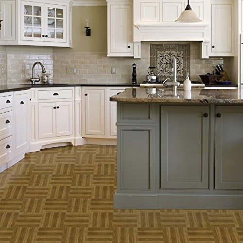 Sterling Peel & Stick Vinyl Floor Tiles, Oak, 12 x 12 in, 20-Pack