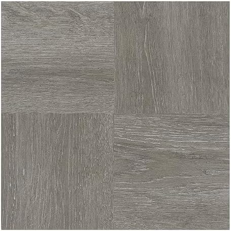 Tivoli Peel & Stick Vinyl Floor Tiles, Charcoal