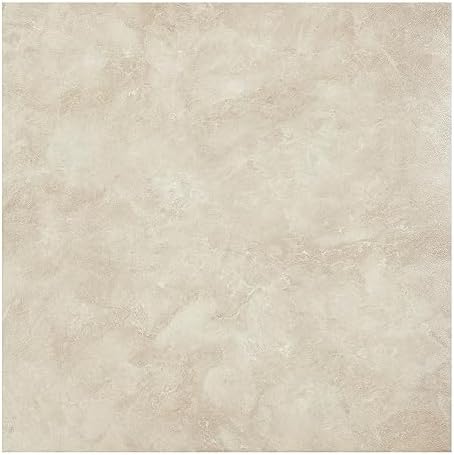 Tivoli Self Adhesive Vinyl Floor Tiles, Peel & Stick, 12 x 12 in, 45-Pack, Carrera Marble