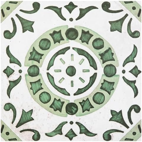 Vinyl Peel & Stick Vinyl Floor Tiles, Green, 12 x 12 in