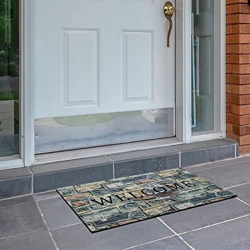 Welcome Outdoor Rubber Entrance Door Mat, Welcome Stone