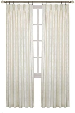 Windsor Room Darkening Pinch Pleat Panel Curtains, Ivory