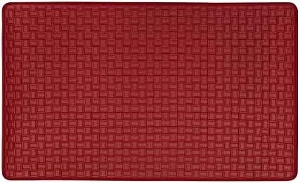 Woven-Embossed Faux-Leather Anti-Fatigue Mat, 18 x 30 in