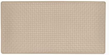 Woven-Embossed Faux-Leather Anti-Fatigue Mat, Tan, 20 x 39 in