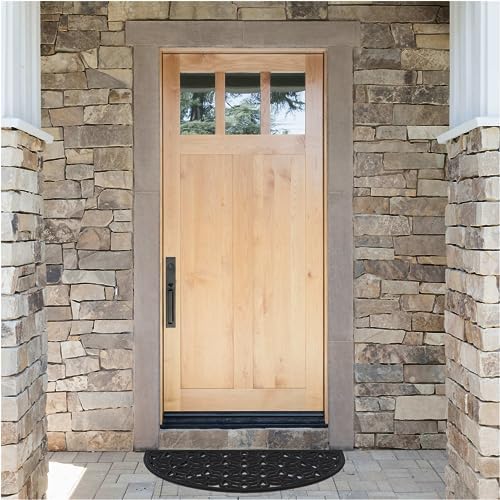 Wrought Iron Rubber Door Mat, Daisy