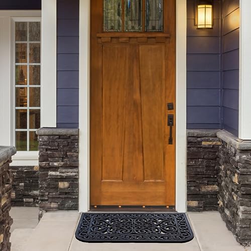Wrought Iron Rubber Door Mat, Tuscany